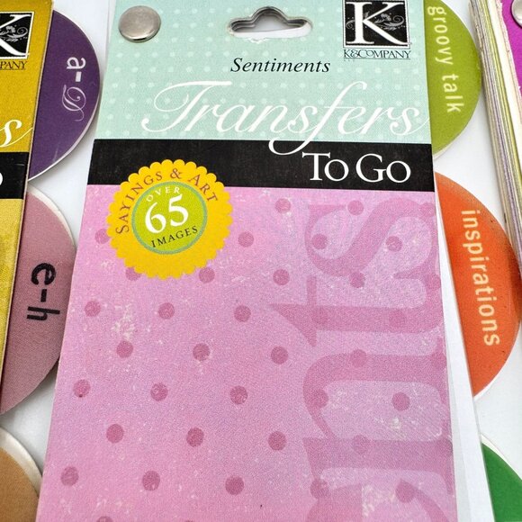 K and Company Sentiments To Go Sticker Acetate Transfer Sheet Sets Retired - Picture 10 of 11